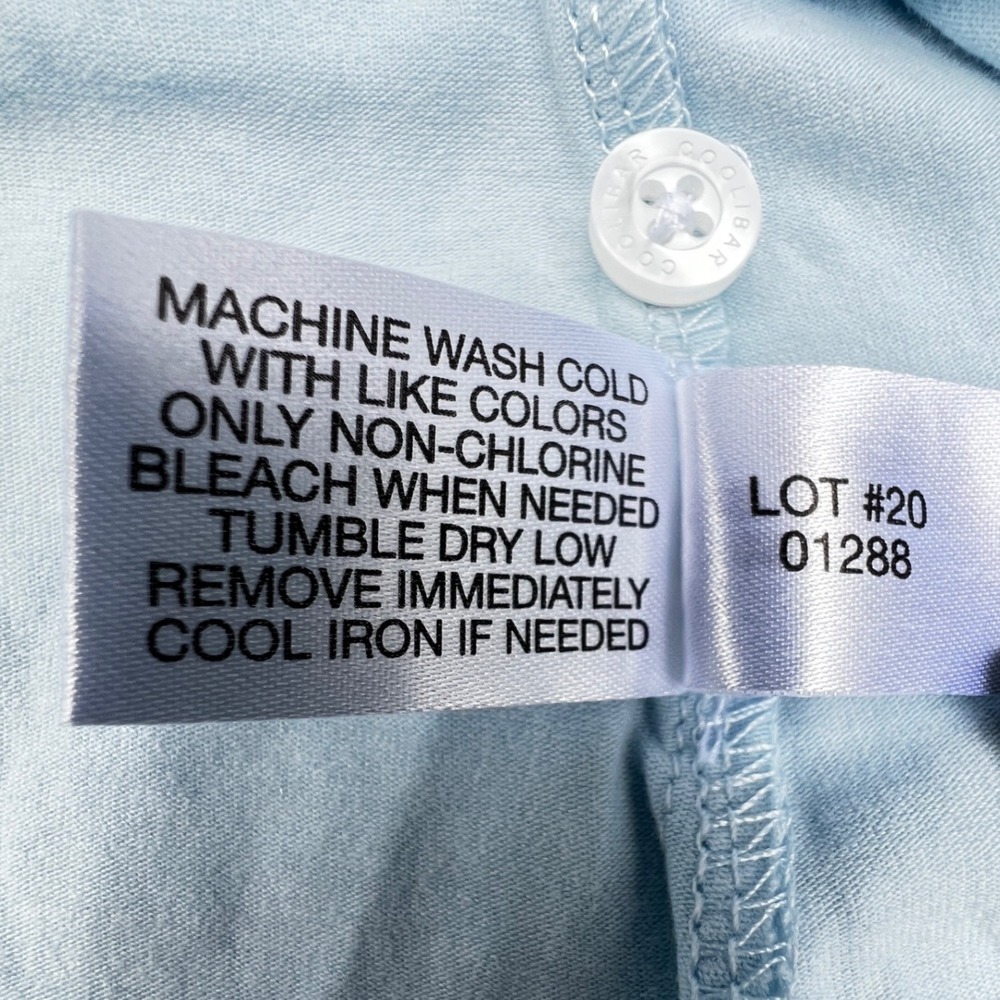 NWT Coolibar Womens Lg Light Blue UPF 50+ Sun Protection Polo Shirt Short Sleeve - Picture 6 of 7